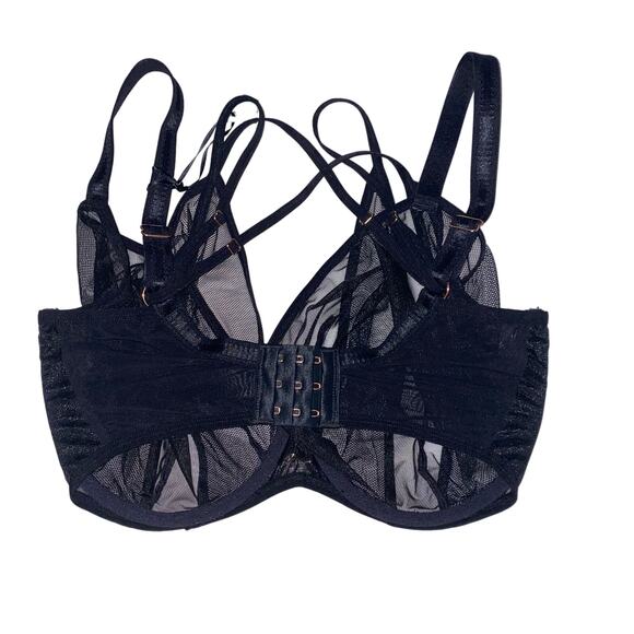 Curvy Kate Scantilly Black Magic Plunge Bra 34L Sheer Mesh NWT - Picture 2 of 5